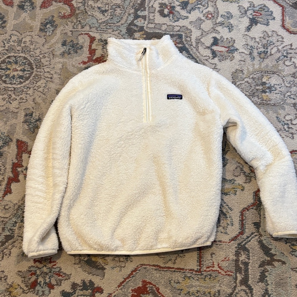 Patagonia Women’s  Zip-Up Fleece Sweater - White